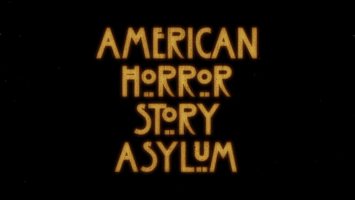 American Horror Story, serial telewizyjny, horror, tekst, mroczny, czarny, Tapety HD