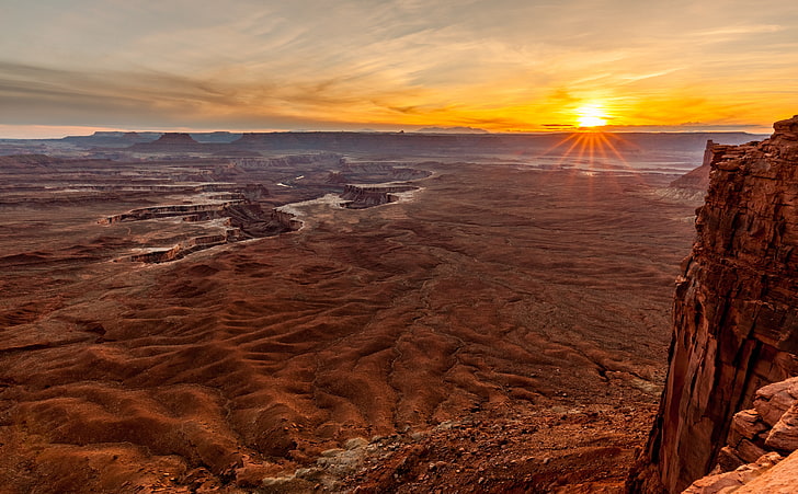 Canyonlands National Park, Sunset, United States, Utah, View, Travel, Sunset, River, Trip, Amazing, Photography, Aerial, Canyon, Panoramic, Canyonlands, conservation, Spectacular, Destination, visit, unitedstates, touristattraction, nationalpark, coloradoriver, tourism, IUCN, GreenRiver, HD wallpaper