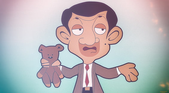 Mr Bean, Mr. Bean ilustración de dibujos animados, dibujos animados, otros, Fondo de pantalla HD HD wallpaper