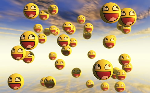 emoji illustration, humor, smiley, HD tapet HD wallpaper