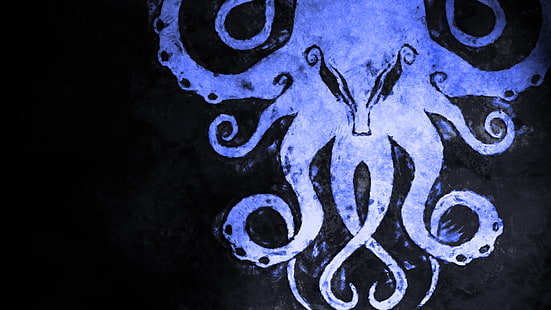 Cthulhu, varelse, H. P. Lovecraft, tentakler, skräck, HD tapet HD wallpaper