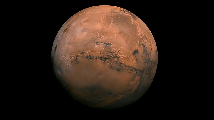 фотография полнолуния, Марса, планеты, Солнечной системы, космоса, HD обои