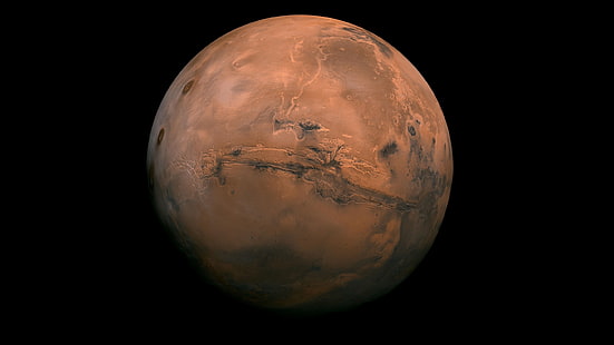 фотография на пълнолуние, Марс, планета, Слънчева система, космос, HD тапет HD wallpaper