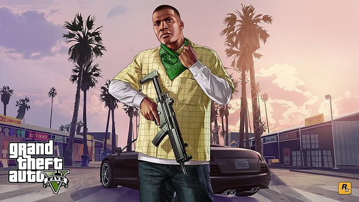Fond d'écran GTA 5, Grand Theft Auto V, Rockstar Games, personnages de jeux vidéo, Fond d'écran HD