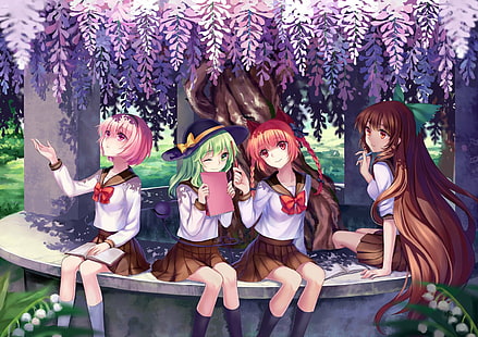 Anime, Touhou, Koishi Komeiji, Rin Kaenbyou, Satori Komeiji, Utsuho Reiuji, HD-Hintergrundbild HD wallpaper
