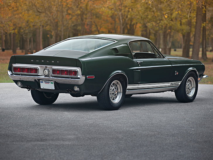 1968, klasik, ford, GT500, GT500 KR, otot, mustang, Shelby, Wallpaper HD
