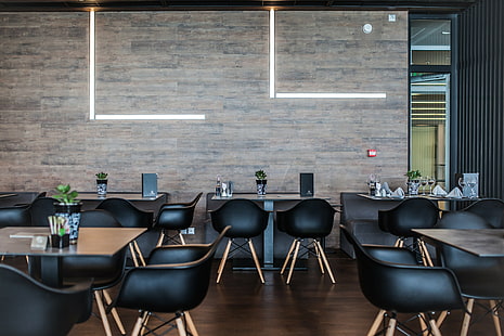 Lounge, cafeteria, cadeira, interior, HD papel de parede HD wallpaper