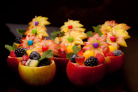 dessert, food, fruit, HD wallpaper HD wallpaper