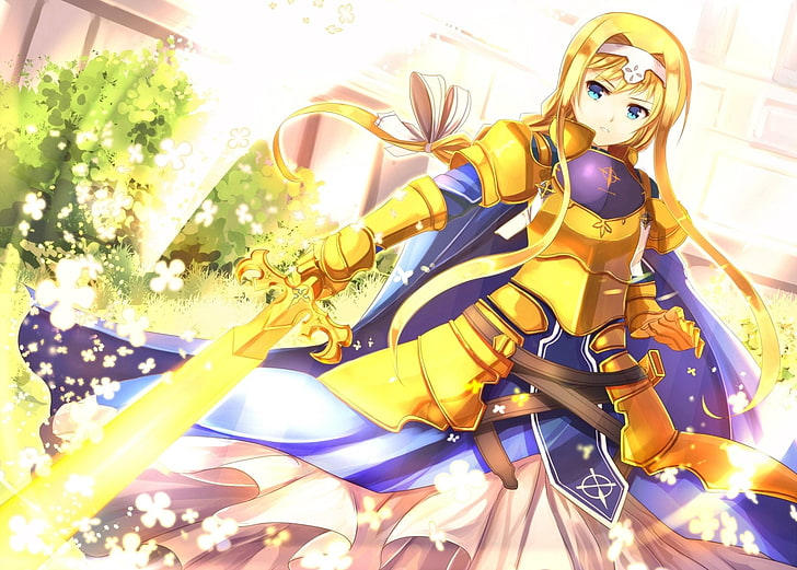 Yellow Haired Female Anime Character Sword Art Online Sword Art Online Alicization Hd Wallpaper Wallpaperbetter