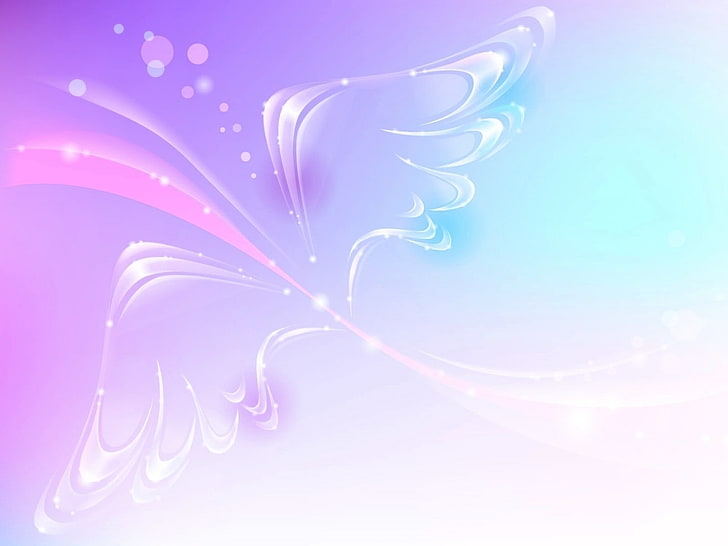 wings abstract painting, wings, drawing, soft, background, HD wallpaper