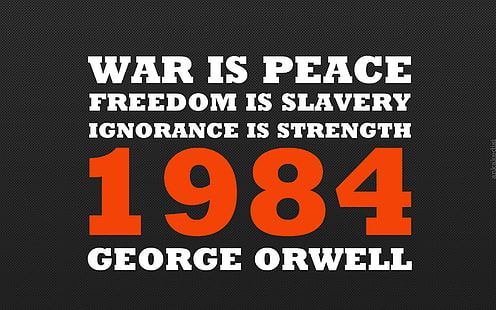 krig, fred, George Orwell, 1984, slaveri, böcker, citat, HD tapet HD wallpaper
