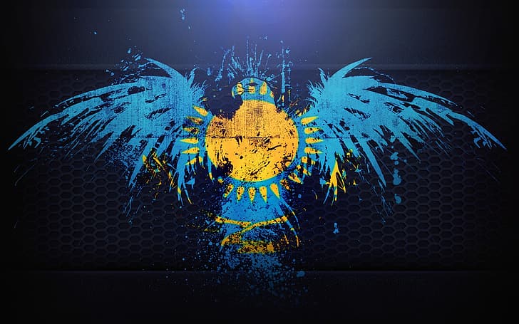 #Kazajistán, #Bandera, Fondo de pantalla HD