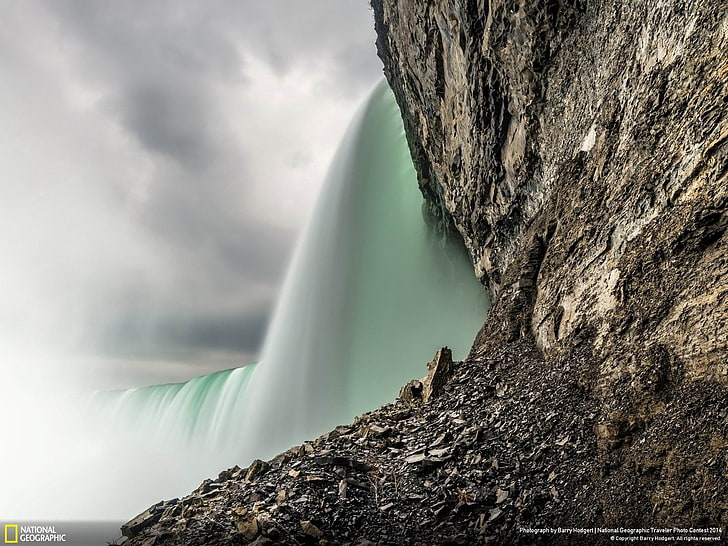 Liquid Emerald-National Geographic Wallpaper, gray mountain range, HD wallpaper