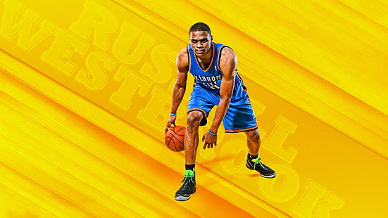 Russell Westbrook, koszykarz, Westbrook Russell, sportowiec, Tapety HD HD wallpaper