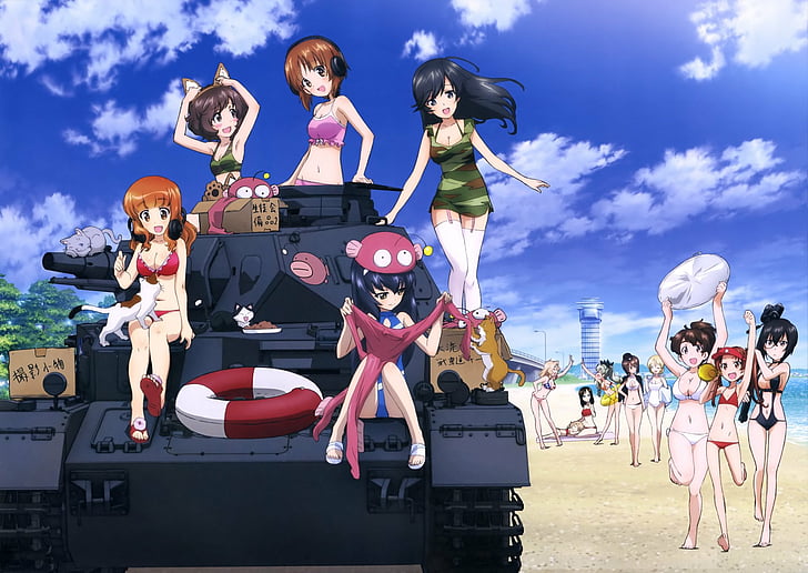 Anime, Girls und Panzer, Sfondo HD