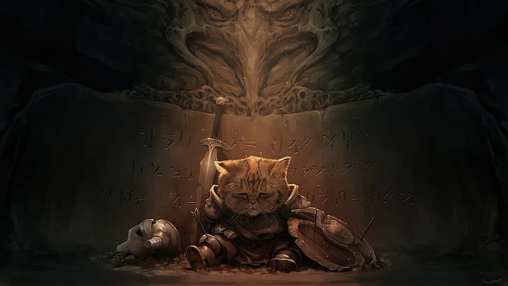 кот, The Elder Scrolls V: Скайрим, Лирик, HD обои