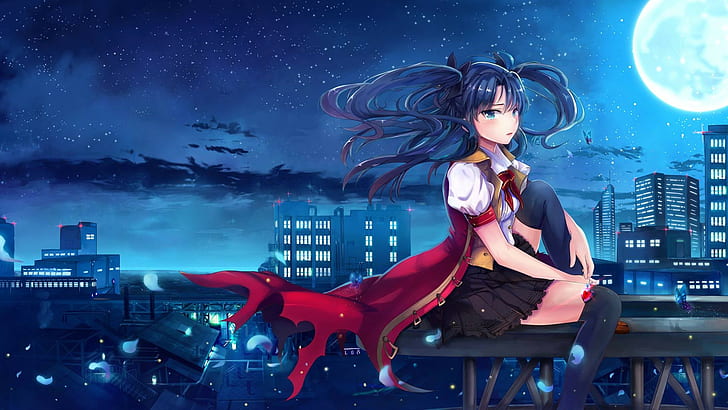 Tohsaka Rin, Schicksal / Stay Night, HD-Hintergrundbild
