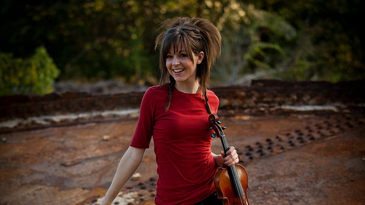 Lindsey Stirling, violin, women, musician, HD wallpaper