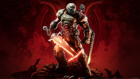 Doom (2016), фан-арт, видеоигры, HD обои HD wallpaper