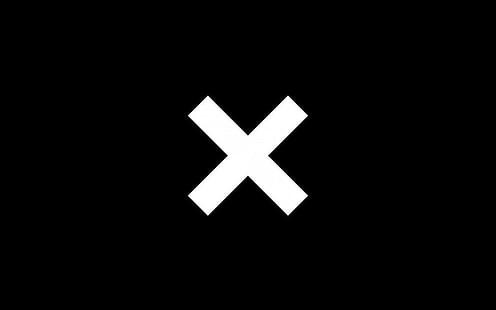 white cross sign, The XX, logo, minimalism, HD wallpaper HD wallpaper