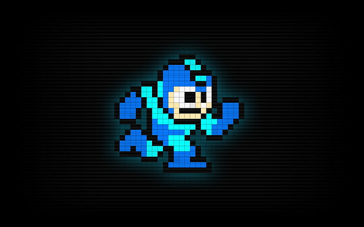 Mega Man wallpaper, video games, Mega Man, pixel art, HD wallpaper
