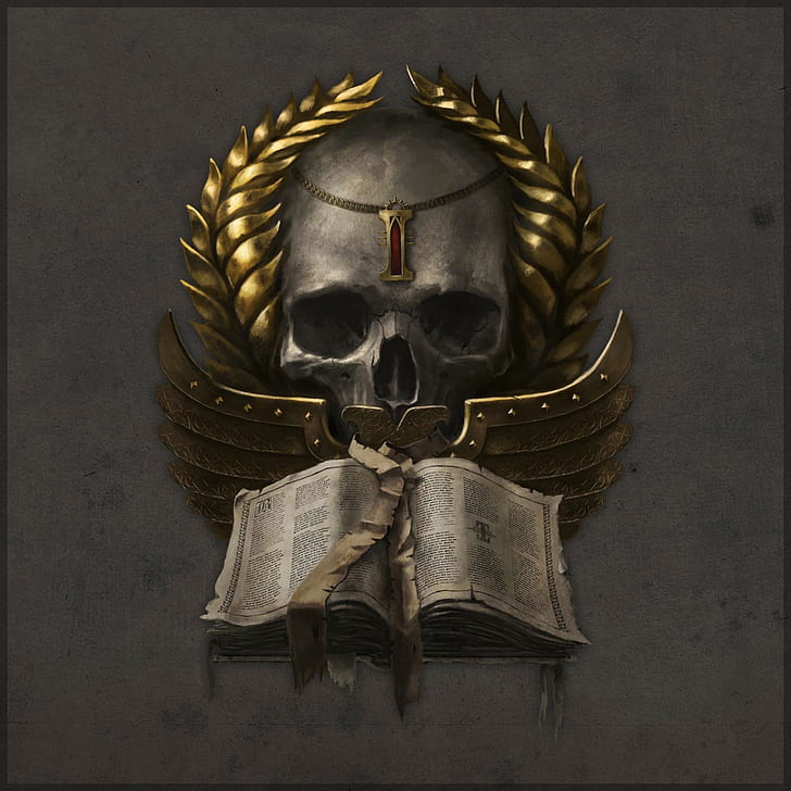 Warhammer 40 000, Warhammer, Inquisition, череп, HD тапет