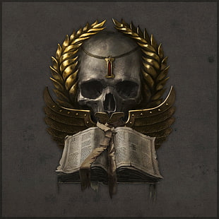 Warhammer 40 000, Warhammer, Inquisition, череп, HD тапет HD wallpaper