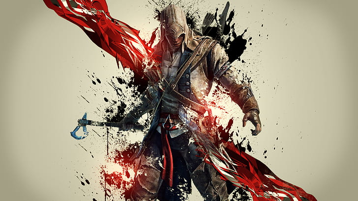Assassins Creed 3 Graffiti Art, kredo pembunuh, pembunuh, kredo, grafiti, game, Wallpaper HD