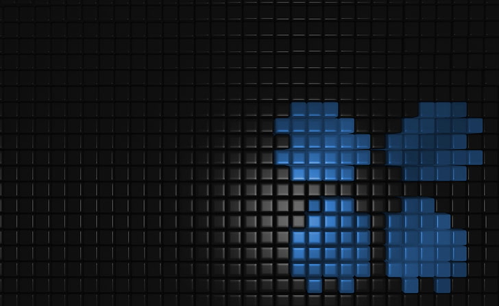 Puzzle de azulejos da borboleta, preto e azul, artístico, 3D, borboleta, azulejos, HD papel de parede