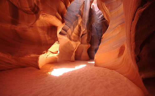 grotta i det stora kanjon-naturlandskapet vidsträckt .., Antelope Canyon, Arizona, HD tapet HD wallpaper