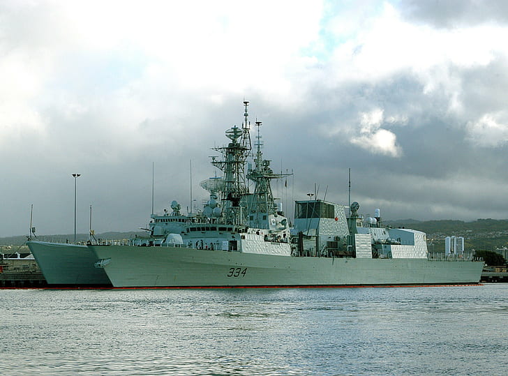 Royal Canadian Navy, Pearl Harbor, Kanada, Militär, Kriegsschiff, Fregatten, Schiff, Fahrzeug, HD-Hintergrundbild