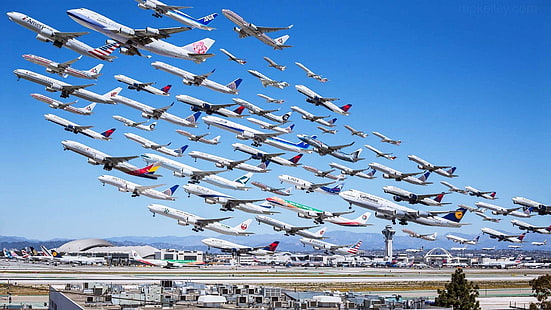 1920x1080 px航空機飛行機LAXロサンゼルス旅客機ビデオゲームソニックHDアート、航空機、飛行機、ロサンゼルス、空港、1920x1080 px、LAX、旅客機、 HDデスクトップの壁紙 HD wallpaper