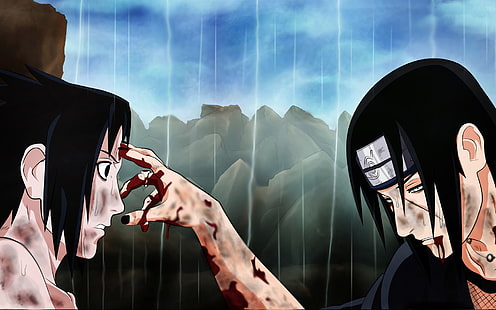 Sasuke e Itachi di Naruto Shippuden, Anime, Naruto, Itachi Uchiha, Sasuke Uchiha, Sfondo HD HD wallpaper