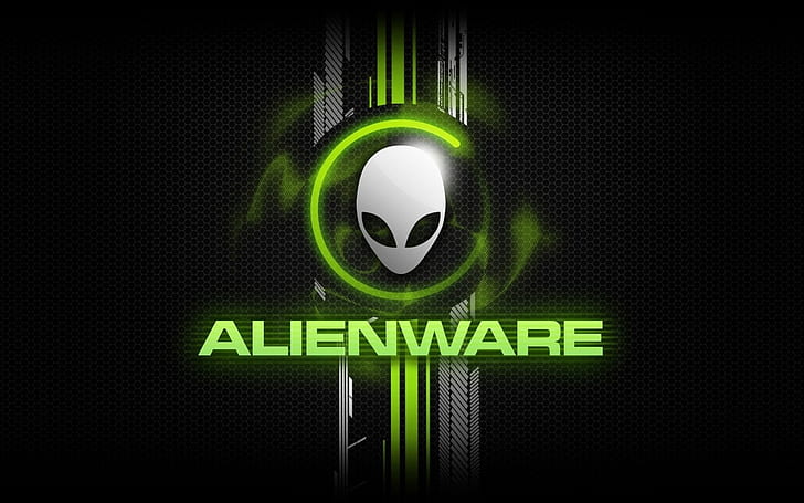 Alienware Logo, alienware logo, dell, alien, computer, performant, HD wallpaper