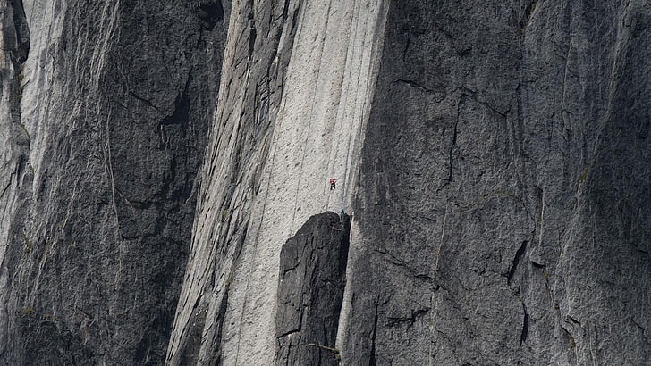 rock climbing, rock, cliff, climb, HD wallpaper