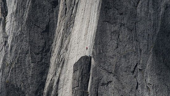 ロッククライミング、ロック、崖、登る、 HDデスクトップの壁紙 HD wallpaper
