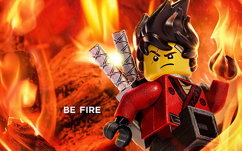 Kai be fire ninjago-The Lego Batman 2017 Wallpaper, HD wallpaper HD wallpaper