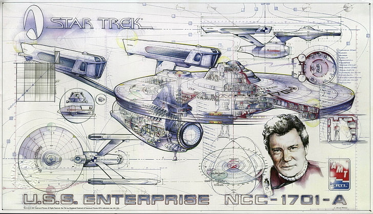 star trek james t kirk uss enterprise Space Stars HD Art, Star Trek, James T. Kirk, Sfondo HD