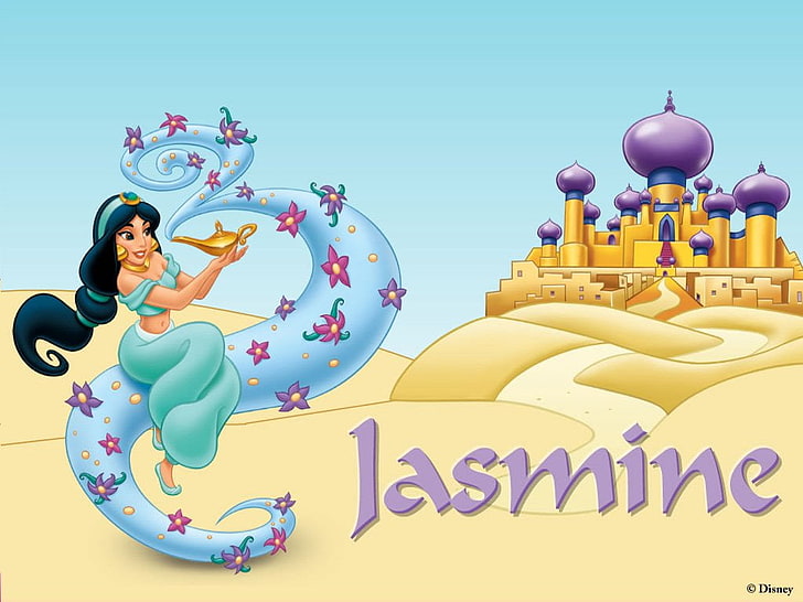 Ilustrasi Disney Jasmine dari Alladin, Aladdin, Wallpaper HD