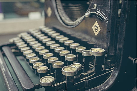 Typewriters, Vintage, Machine, 3D, typewriters, vintage, machine, HD wallpaper HD wallpaper