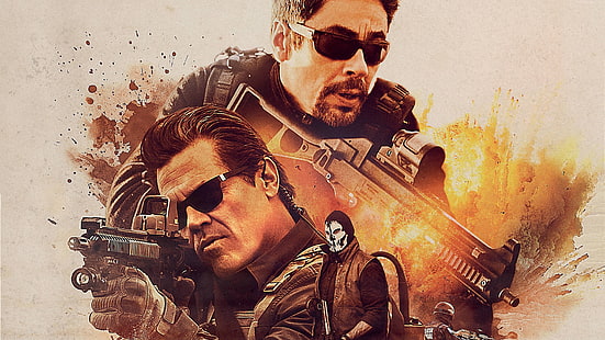 5K, Josh Brolin, Sicario: Le jour du soldado, affiche, Benicio Del Toro, Fond d'écran HD HD wallpaper