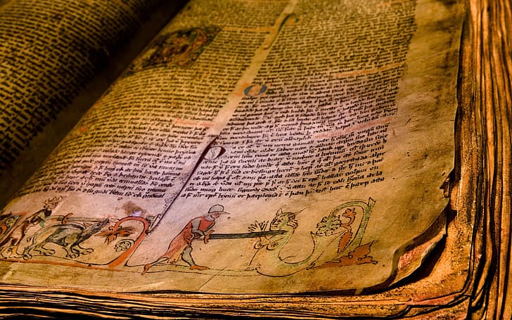 تاريخ ، تاريخي ، فايكنغ ، العصور الوسطى ، مخطوطة من القرون الوسطى ، مخطوطة ، آيسلندا ، أيسلندي ، فارس ، Flateyjarbók ، إضاءات، خلفية HD