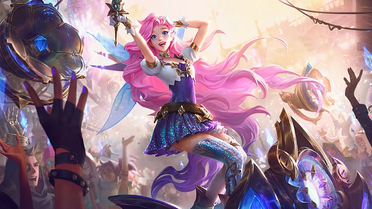 Seraphine (League of Legends), Seraphine, League of Legends, Riot Games, muzyka, Support (League Of Legends), K / DA, Tapety HD