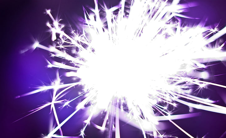 New Year Spark, sparkle illustration, Holidays, New Year, Purple, Fireworks, Spark, new years eve, happy new year!, HD wallpaper