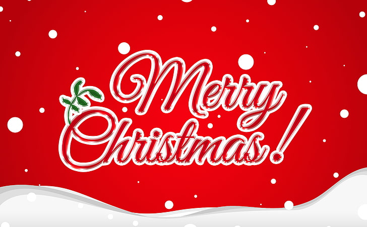 Merry Christmas 2016, Merry Christmas signage, Holidays, Christmas, Winter, Happy, Typography, Background, Snow, Merry, Snowflakes, Holiday, Wish, Text, MerryChristmas, HD wallpaper
