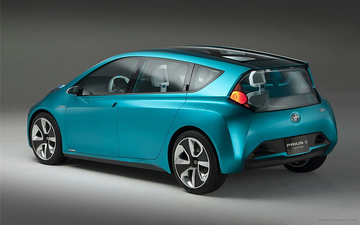 2011 Toyota Prius C Concept 2, тюркоаз toyota 5 врати хечбек, 2011, концепция, toyota, prius, автомобили, HD тапет