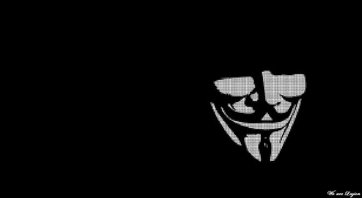 anonymous, computer, hacker, legion, mask, quote, HD wallpaper