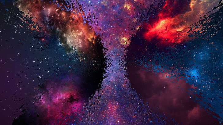 galaxy digital wallpaper, galaxy, Nova, espacio, destrozado, spray, Vía Láctea, Fondo de pantalla HD