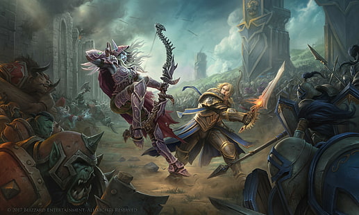 Anduin Wrynn、Blizzard Entertainment、Sylvanas Windrunner、World of Warcraft：Battle for Azeroth、 HDデスクトップの壁紙 HD wallpaper