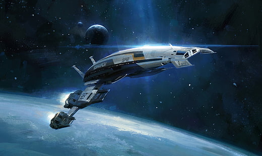 Mass Effect, Mass Effect 2, Mass Effect 3, Normandie SR 2, Weltraum, Raumschiff, HD-Hintergrundbild HD wallpaper